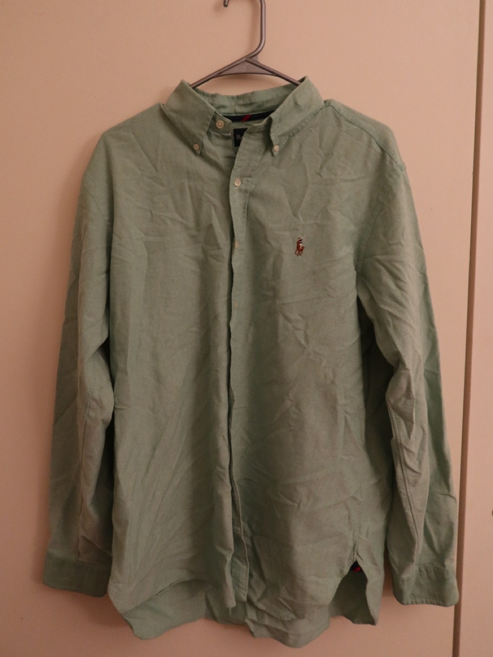 Ralph Lauren Light Sage Green Button-Down Shirt Jacket